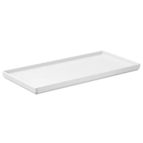Bandeja Travessa Retangular 27x13cm Decorativa Multiuso Pia Banheiro Lavabo Branco - 10460 Coza
