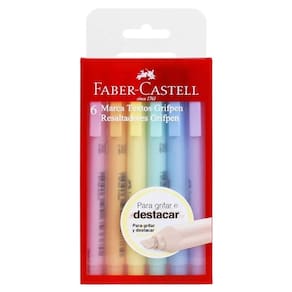 Caneta Marca Texto Pastel Grifpen Estojo 6 Cores