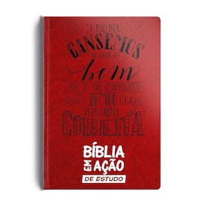 Bíblia em ação de estudo - Versão mensagem - Luxo vermelha
