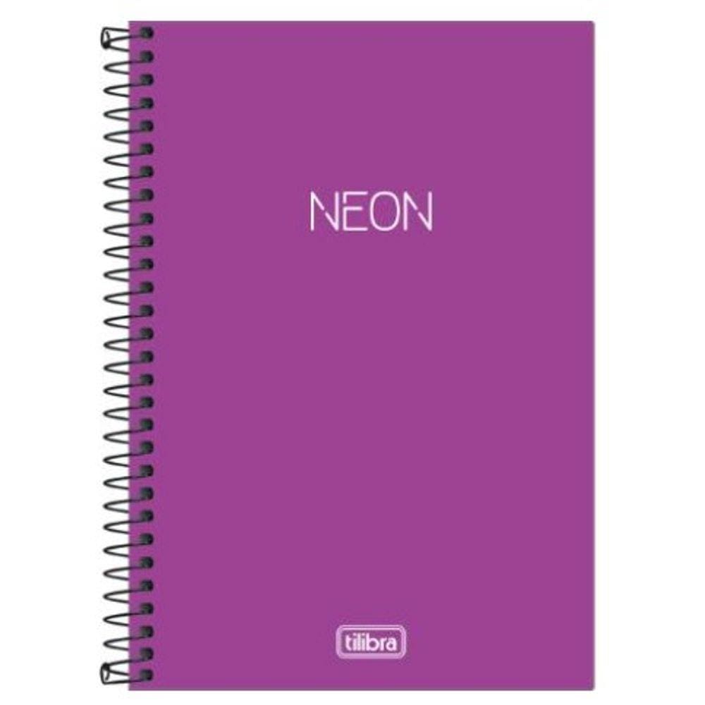 Caderno Capa Neon Lilas 80F 302546