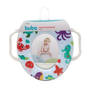 Redutor Adaptador De Assento Infantil Com Alças Desfralde Bebe Buba +12m Fundo Do Mar 09809
