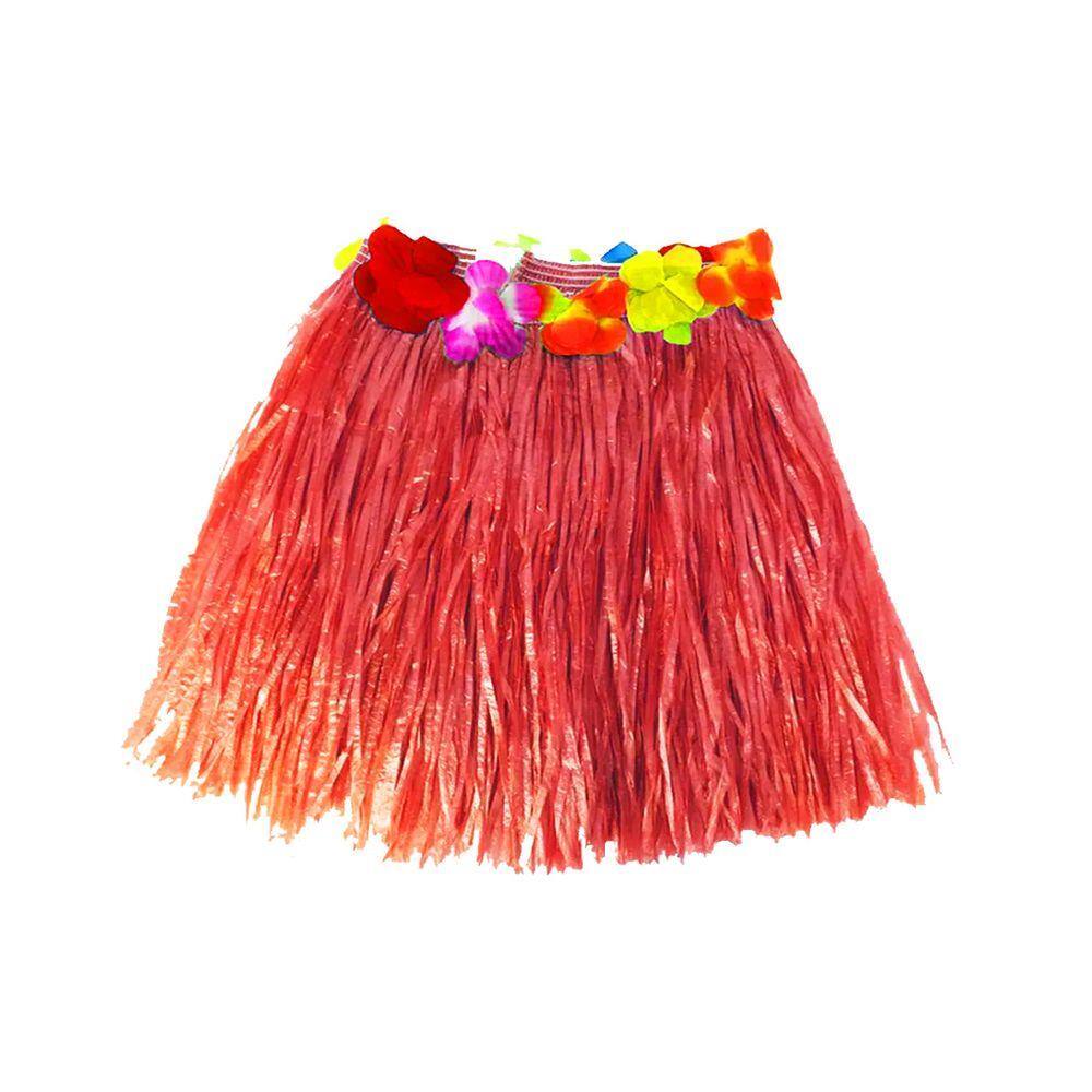 Saia Havaiana Hula Hula Vermelha - 30cm