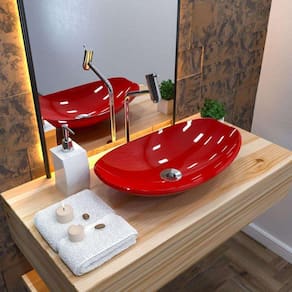 Kit Cuba L45 com Válvula 1`` (2,6cm) + Sifão Pvc + Flexível Vermelho