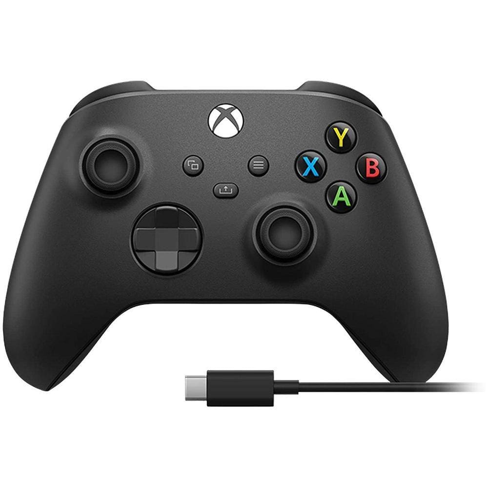 Controle Sem Fio Microsoft Carbon Black Xbox, USB-C, WiFi
