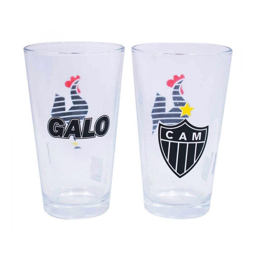 2 Copos De Vidro 475 Ml - Atlético Mineiro - CEBOLA 802027