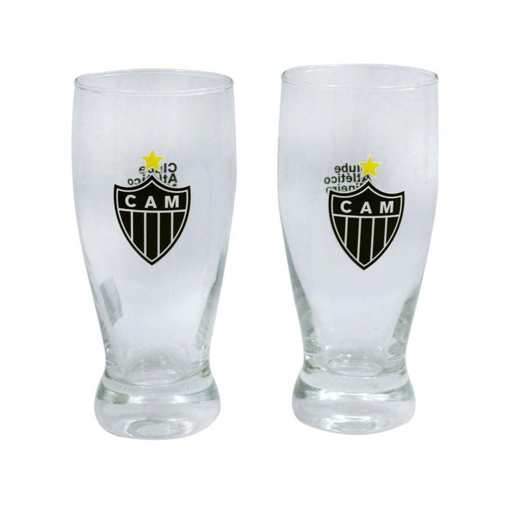 2 Copos De Vidro 350 Ml - Atlético Mineiro - CEBOLA 802029