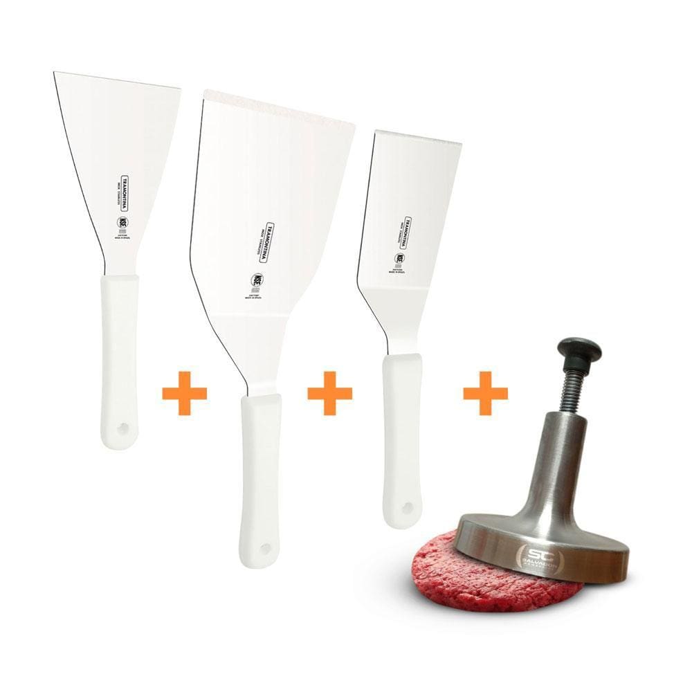 Conjunto de Espátulas Profissionais + Modelador de Hambúrguer 14cm - Tramontina