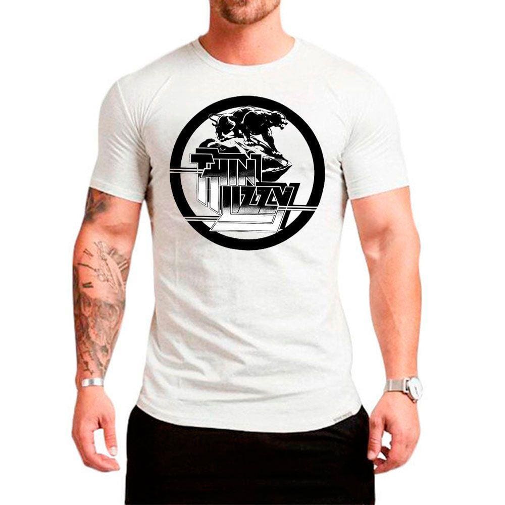 Camiseta camisa Thin Lizzy banda clássica hard rock rara exclusiva, masculina, feminina
