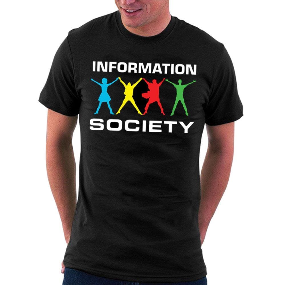 Camiseta camisa Information Society, tecno pop, Rock, eletrônico, feminino, masculino