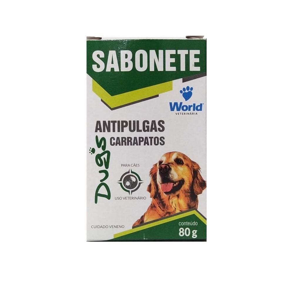 Sabonete Dugs Antipulgas E Carrapatos P/ Cães 80g- Word Veterinária