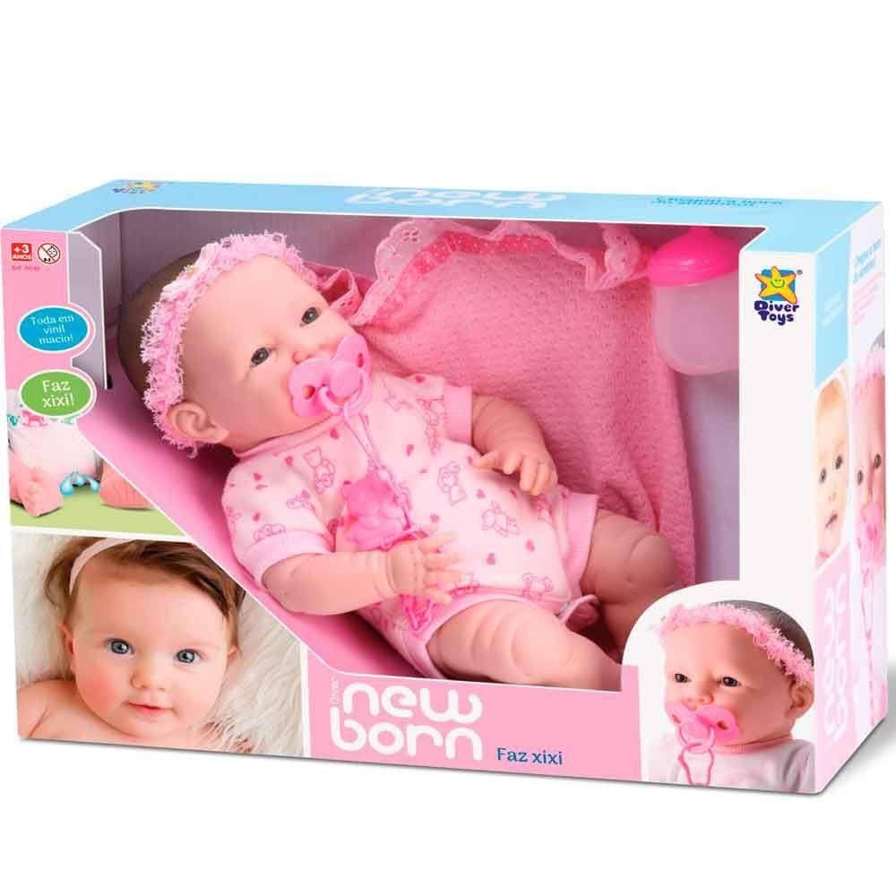 Boneca Diver New Born - Faz Xixi - Divertoys