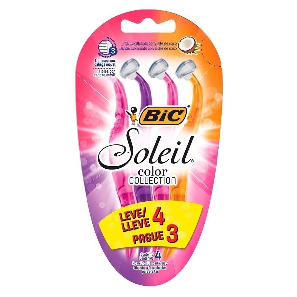 Aparelho p/ Depilação Soliel 4 Unidades (Leve 4 e Pague 3) - Bic