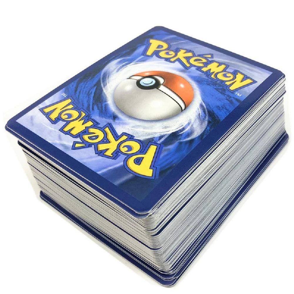 100 Cartas Pokemon Sem Repetições com 5 Brilhantes + Ultra Rara V