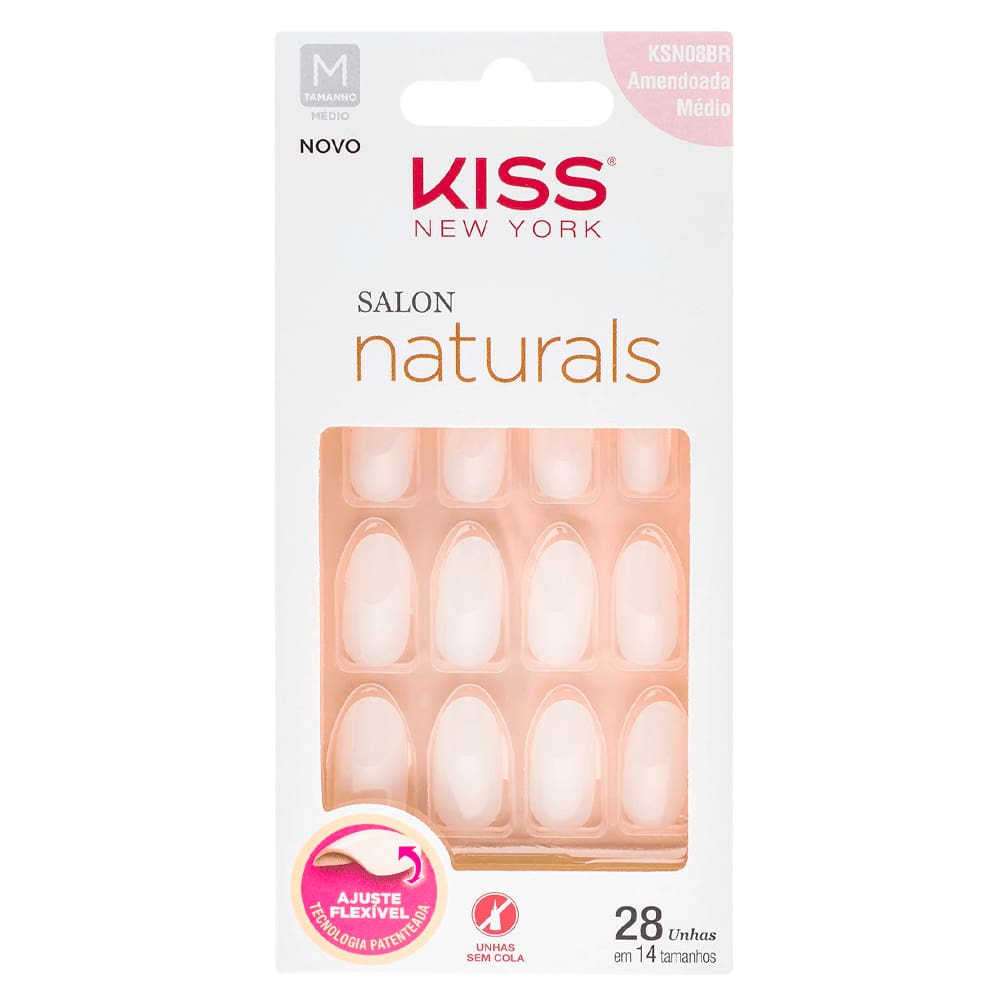 Unha Kiss New York Amendoada Médio