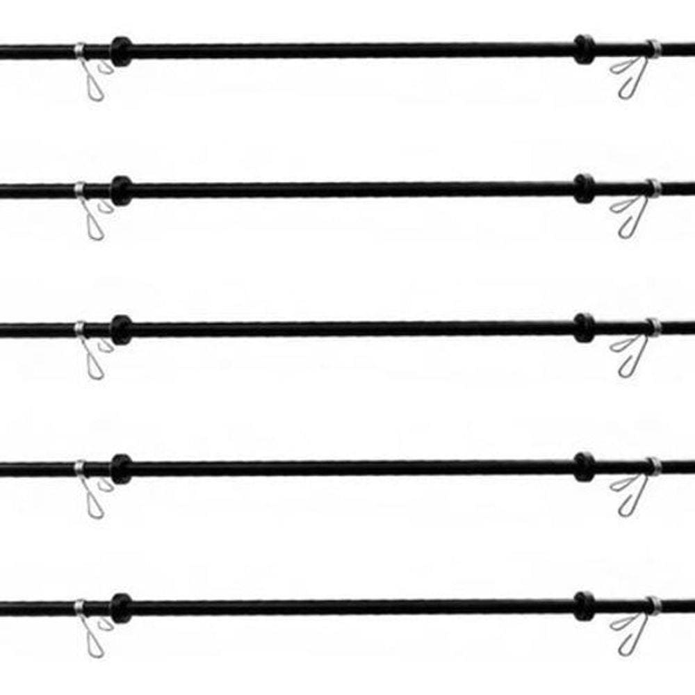 Kit 5 Barras Para Body Pump Musculação Academia Presilhas