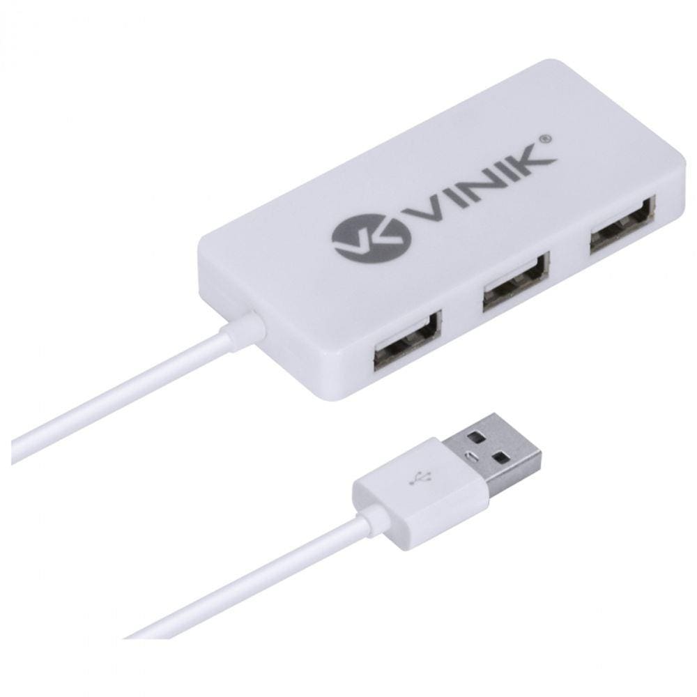 HUB USB 2.0 c/ 4 Portas e 1,2M de Cabo Branco Vinik - HUV-20B