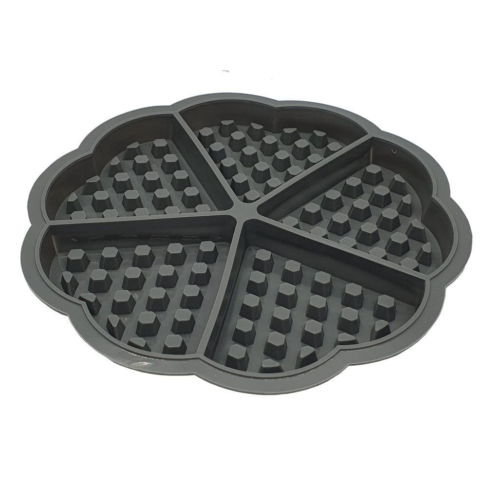 Forma De Silicone Antiaderente Para Waffles Com 5 Cavidades