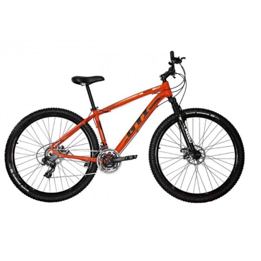 Bicicleta Aro 29 Gti Roma 21v Alumínio Câmbios Shimano Garfo Suspensão - Laranja