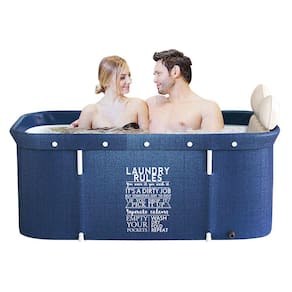 Banheira Ofurô Dobrável Portátil Retangular PVC Com Encosto Inflável Laundry Rules VG+