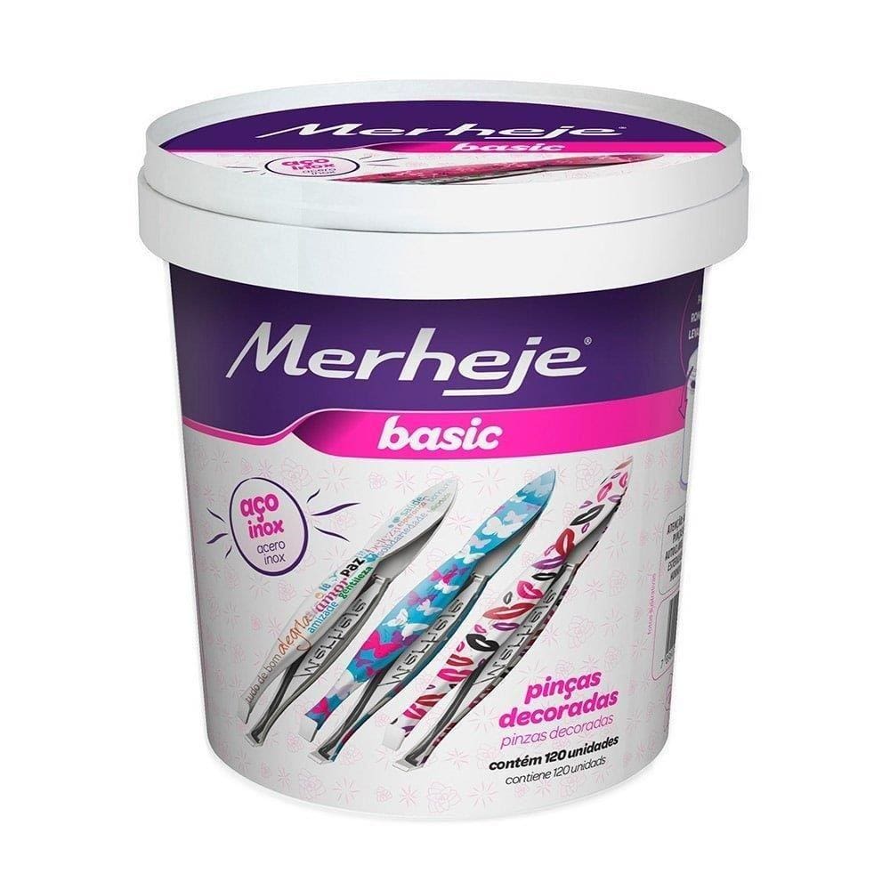 Pinca Merheje Depilatoria Basic Decorada Pote - Embalagem c/ 120 unidades