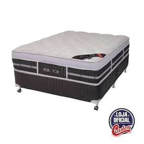 Cama Box + Colchão Castor Casal Eurotop Summer & Winter One Face Pocket 138x188x61cm