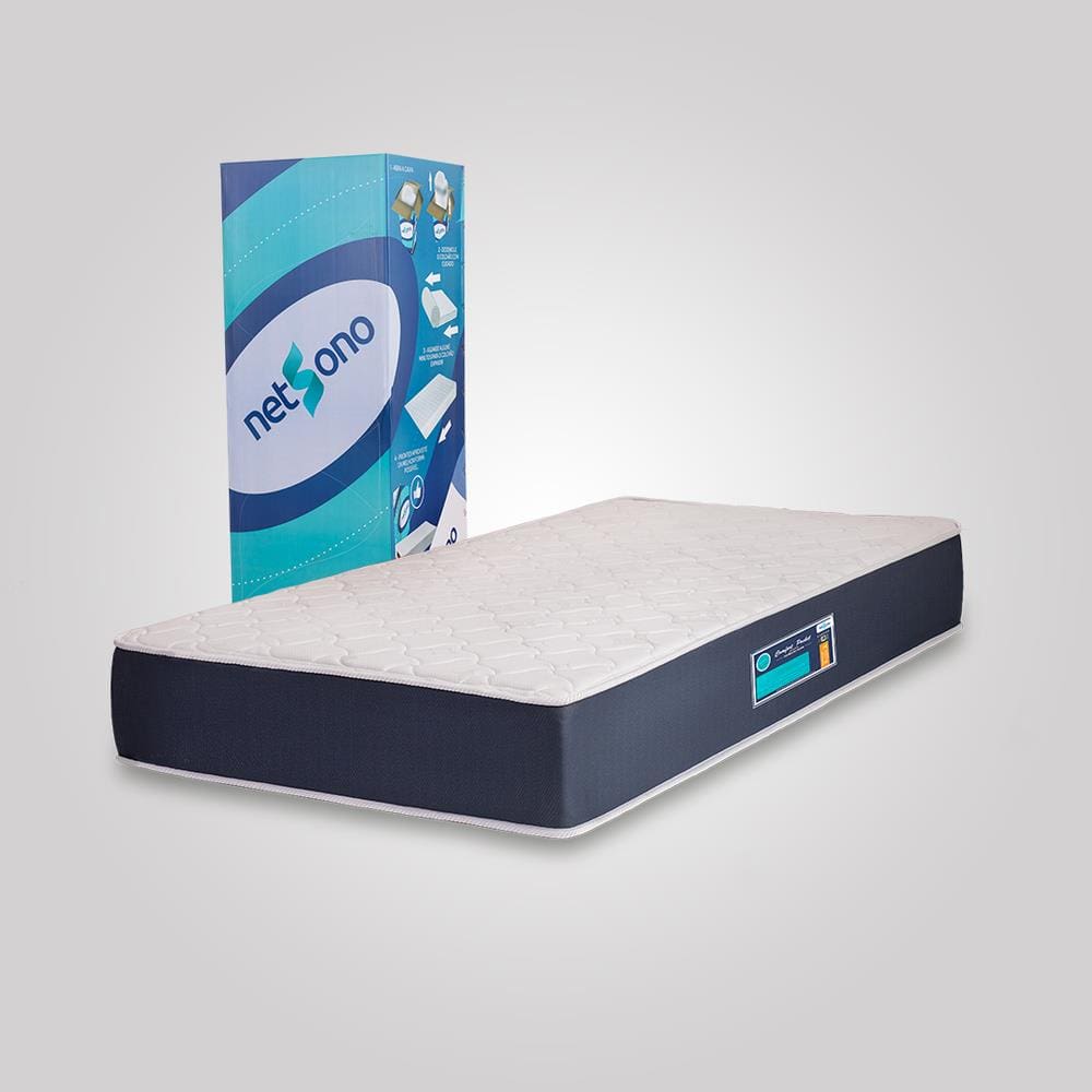 Colchão Netsono Solteiro na Caixa Comfort Double Face Pocket 88x188x25cm