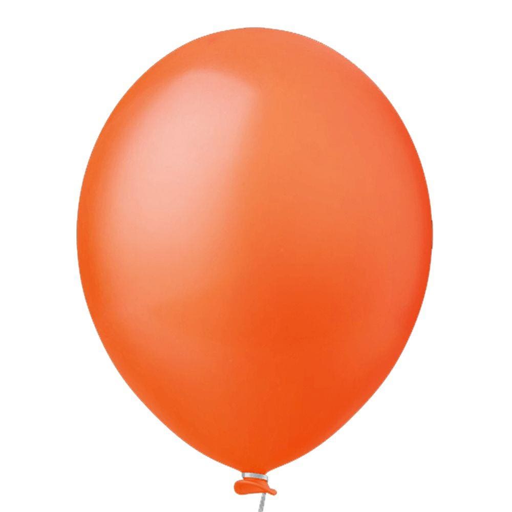 Balão Látex Laranja - 9 Polegadas - 50 Unidades