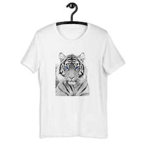 Camiseta Masculina - Tigre Olhar Azul