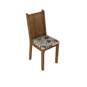 Kit 2 Cadeiras 4290 Madesa Rustic/Hibiscos