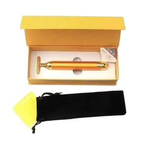 Massageador Anti Rugas Vibro Facial Ouro 24K Renovacao Pele