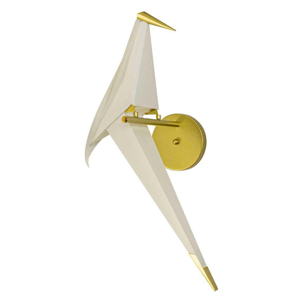 Arandela Perch Bird Pássaro Origami Ouro Fosco LED 6W ST1760