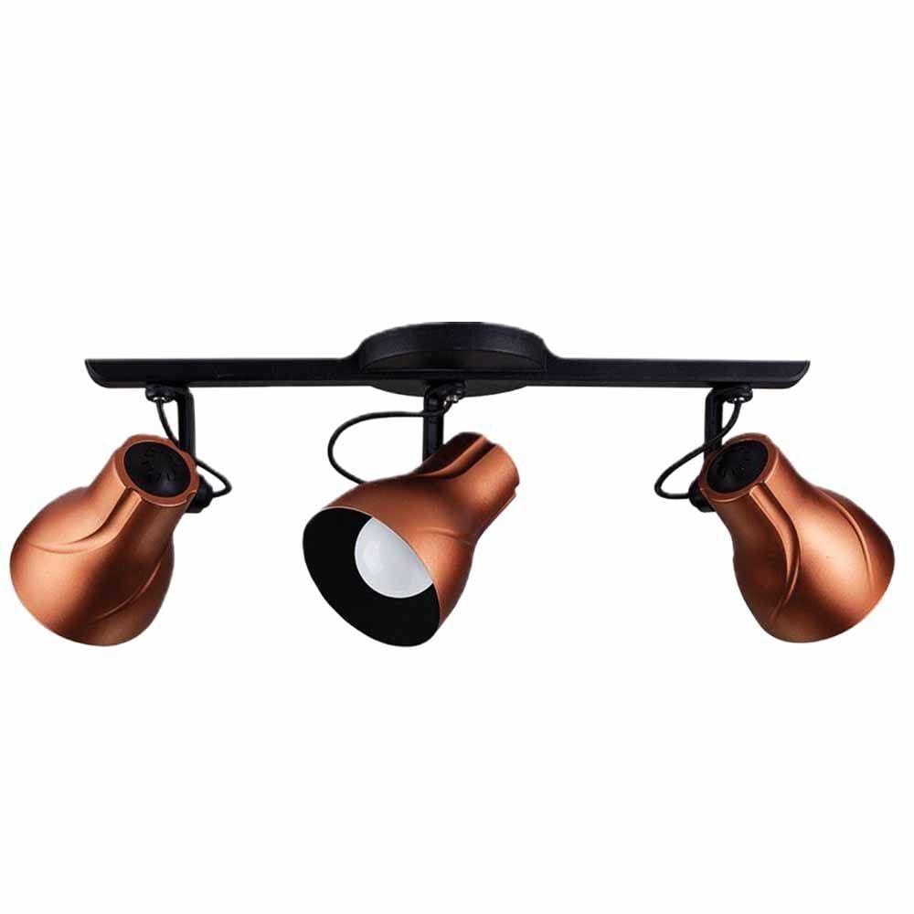 Spot Sobrepor Trilho Direcionável Octa Plus Cobre 03 Lâmpadas E27 Bivolt Design Moderno Quarto/Sala Praia