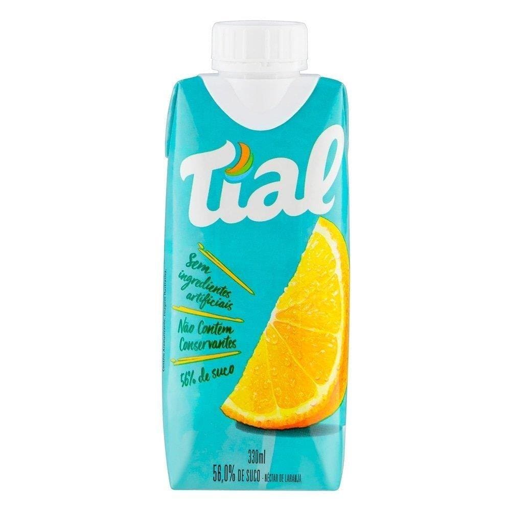 Suco Tial Néctar de Laranja 330ml Embalagem com 12 Unidades