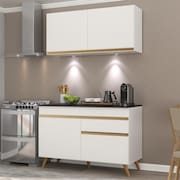 Cozinha Compacta 2 peças com Leds MP2012 Veneza Up Multimóveis Branca