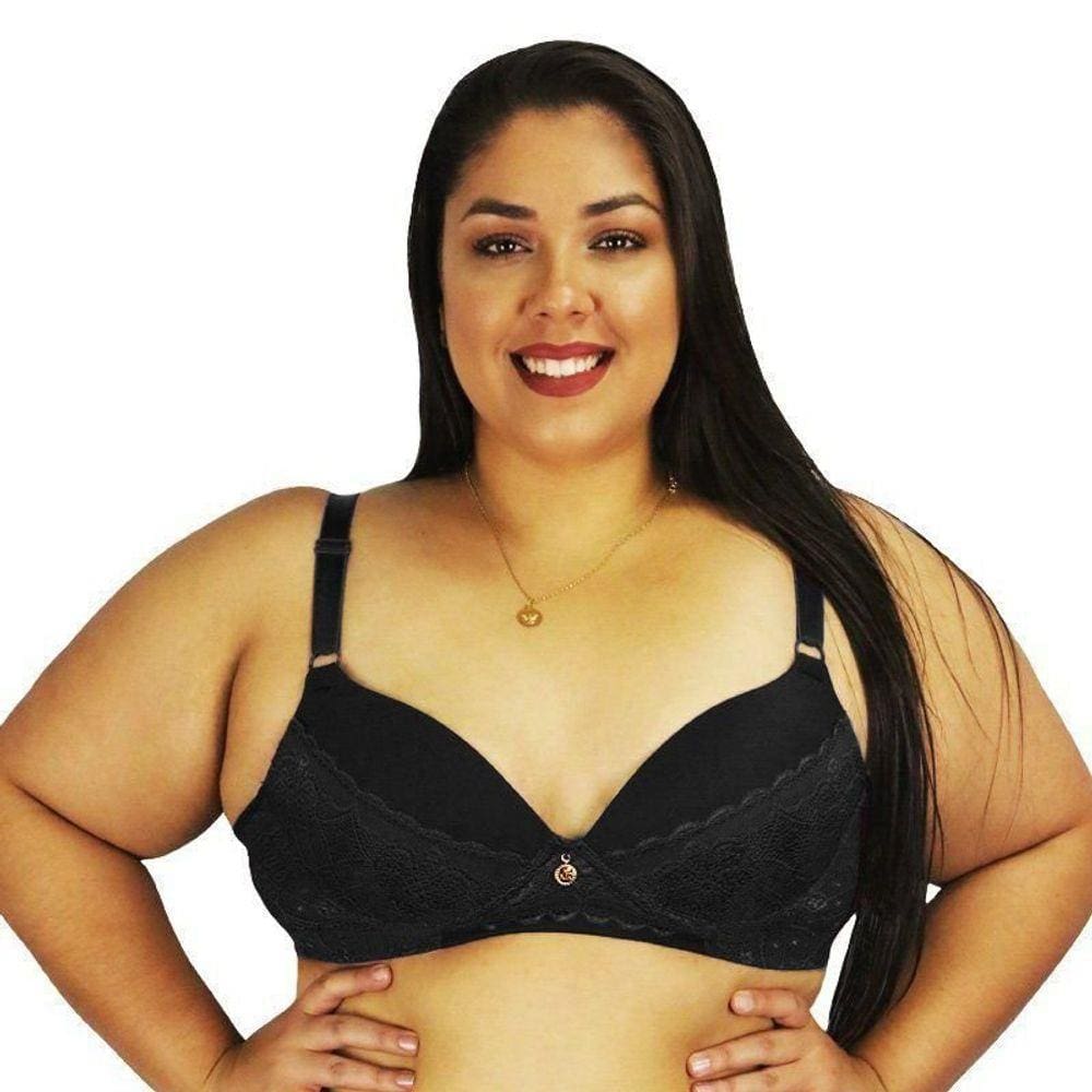 Sutiã plus size renda reforçado sustentação