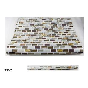 Papel Adesivo Parede Pastilha Floral Madeira Lavável 5m AM-3152-1