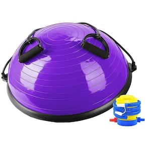 Bosu Meia Bola Com Elásticos Extensores E Bomba De Ar Bravus