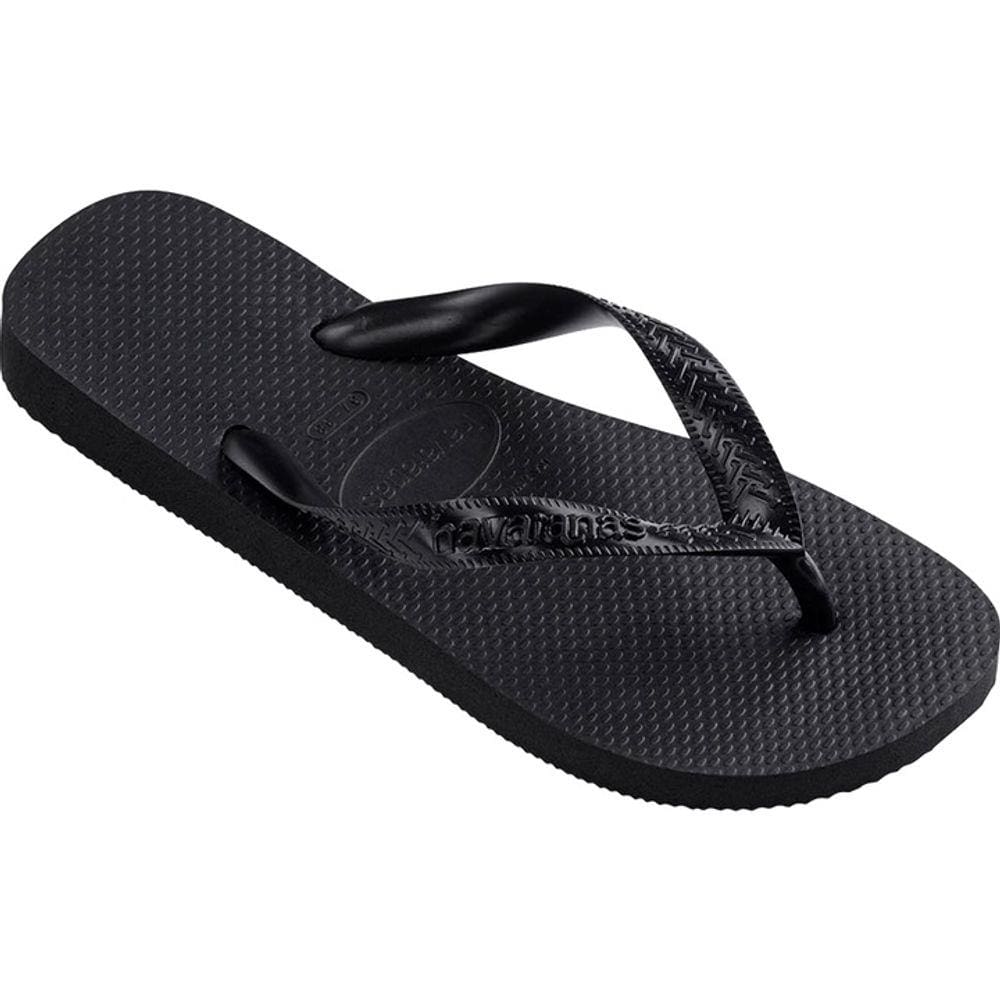 Chinelo Dedo Casual Unissex Clássico Borracha Havaianas Top - 35-36 - Preto