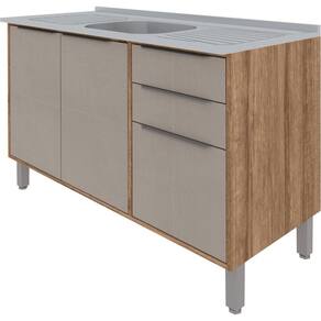 Balcão 120Cm Lavínia Amêndoa/Niágara