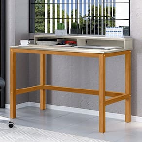 Escrivaninha Mesa Computador Califórnia Pés Madeira Maciça