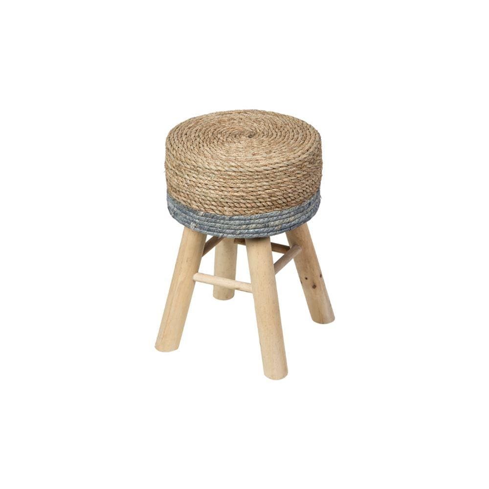 Puff Boxbit Phi em Fibra Natural e Base de Madeira