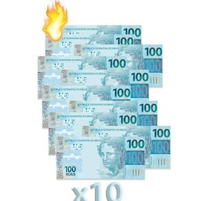 10 Burning Money - (notas Flash) 100 Reais B+