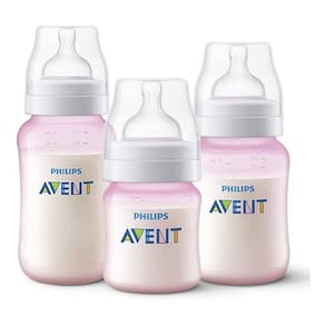 Mamadeira Avent Recém Nascido Classic 0+m Rosa 125/260/330ml