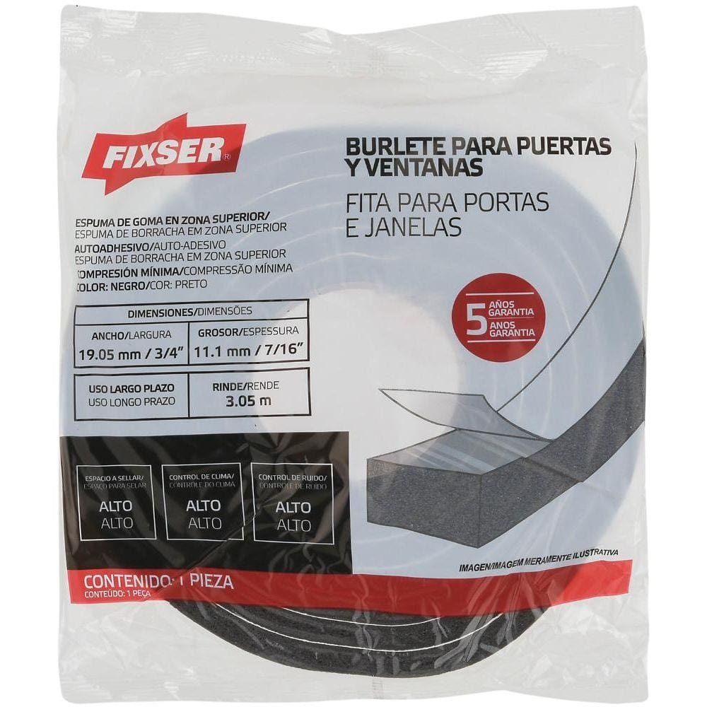 Fita Espuma D H Ngr 1 Fixser