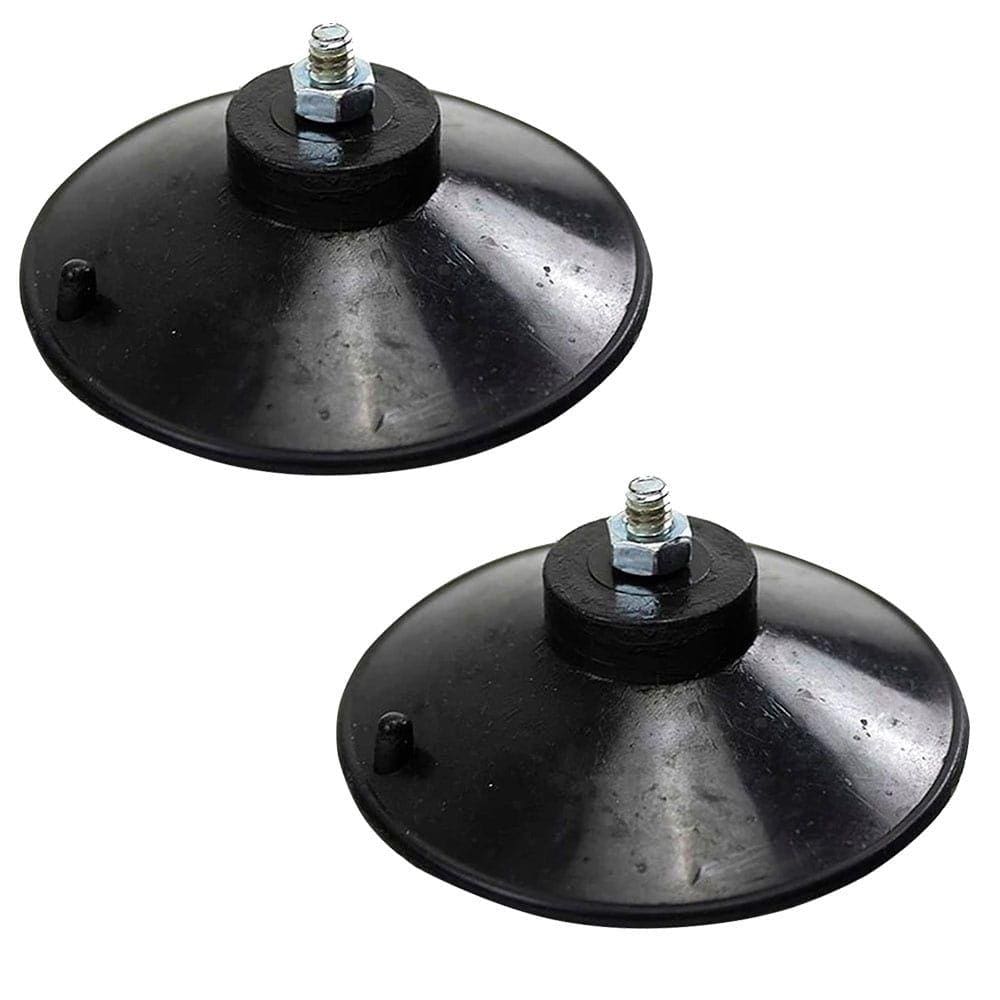 2 Ventosa de 90mm (9 cm) Em PVC Preto Com Parafuso e Porca