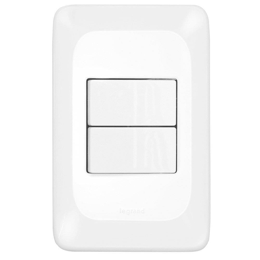 Interruptor Pial Pop 1 Tecla Simples + 1 Tecla com Placa 4X2