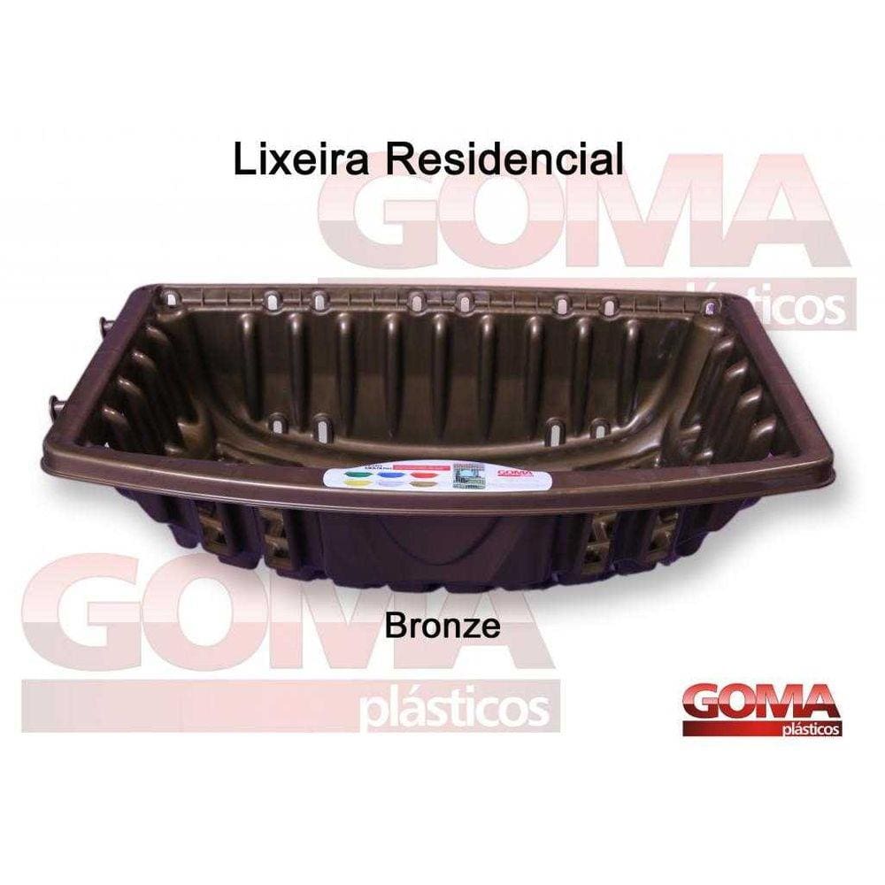 Lixeira Residencia Bronze Grade Goma