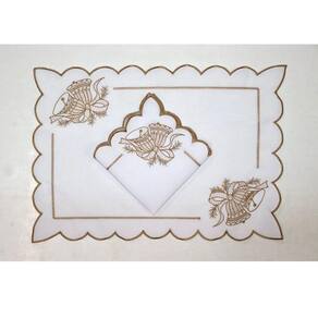 Lugar Americano Primor Bells 35cm x 50cm Argivai Branco 4 peças