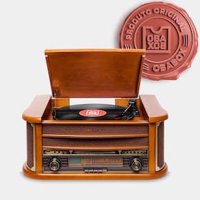 Vitrola Toca Discos, K7, CD, USB, FM e Bluetooth ObaVintage Bivolt Toca e Grava