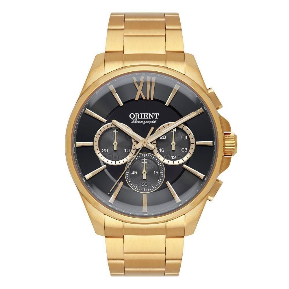 Relógio Dourado Orient Masculino Mgssc043 G3kx